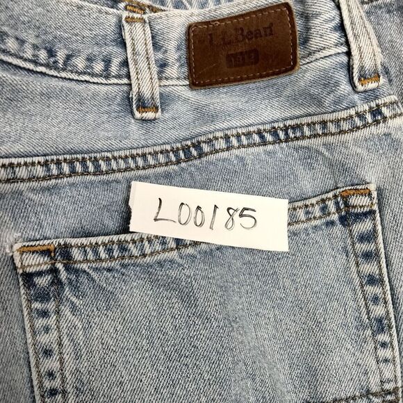 LL Bean Straight Leg Jeans Mens Size 38 x 30 Blue StoneWash Relaxed Fit Vintage - Picture 10 of 10